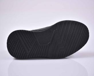 Мъжки обувки  естествена кожа  черни  EOBUVKIBG