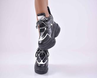 Дамски обувки на платформа черни  EOBUVKIBG