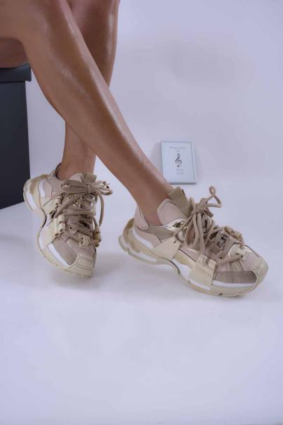 Дамски спортни обувки бежави EOBUVKIBG