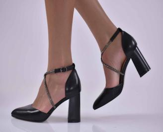 Дамски елегантни сандали черни  EOBUVKIBG