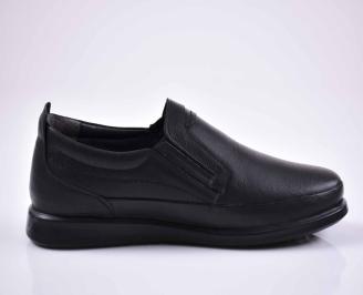 Мъжки спортно елегантни обувки естествена кожа черни  Гигант EOBUVKIBG 3