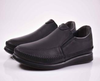 Мъжки обувки гигант естествена кожа черни EOBUVKIBG