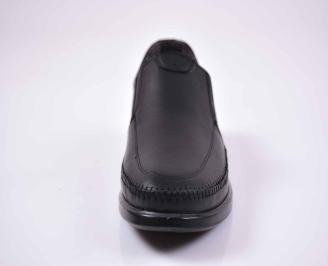 Мъжки обувки гигант естествена кожа черни EOBUVKIBG
