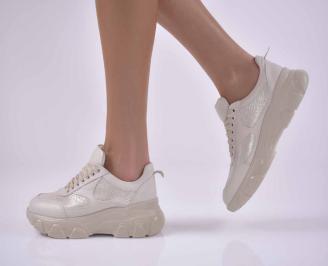 Дамски обувки естествена кожа бежови  EOBUVKIBG