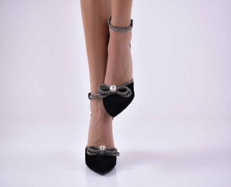 Дамски елегантни сандали черни EOBUVKIBG