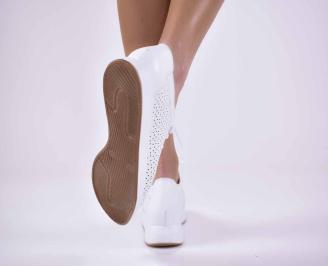 Дамски спортни обувки естествена кожа бели EOBUVKIBG 3