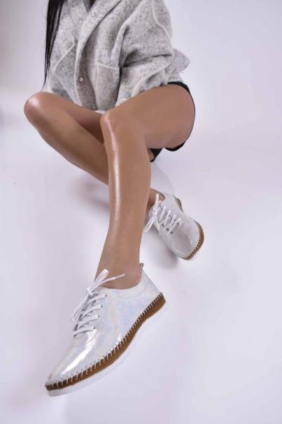 Дамски равни обувки Гигант естествена кожа шарени EOBUVKIBG