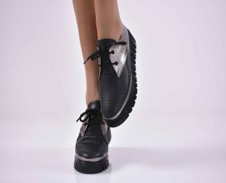 Дамски анатомични обувки естествена кожа сребрист EOBUVKIBG