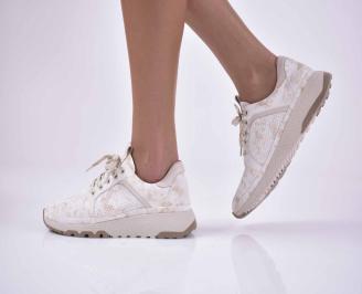 Дамски анатомични обувки естествена кожа бежови EOBUVKIBG