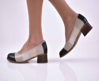 Дамски обувки естествена кожаестествен хастар с ортопедична стелка бежови EOBUVKIBG