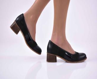 Дамски  ежедневни обувки  естествена кожа естествен хастар с ортопедична стелка черни EOBUVKIBG