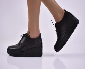 Дамски обувки  естествена кожа  черни EOBUVKIBG