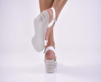 Дамски сандали естественна кожа на платформа    EOBUVKIBG