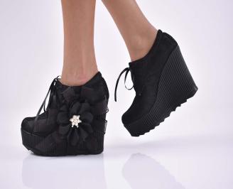 Дамски обувки на платформа черни    EOBUVKIBG