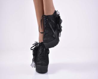 Дамски обувки на платформа черни    EOBUVKIBG