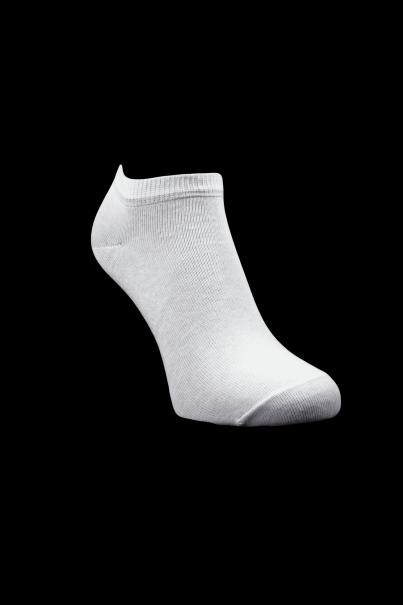 Мъжки къси памучни антибактериални чорапи бели EOBUVKIBG