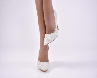 Дамски елегантни обувки  бели  EOBUVKIBG