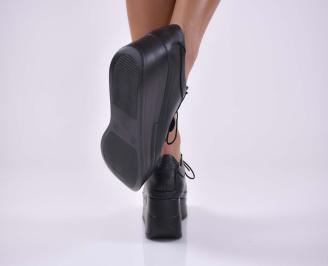 Дамски обувки на платформа с ортопедична стелка черни EOBUVKIBG