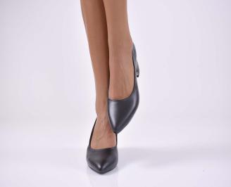 Дамски  обувки  естествена кожа естествен хастар с ортопедична стелка черни EOBUVKIBG