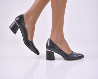 Дамски елегантни обувки  естествена кожа  черни EOBUVKIBG