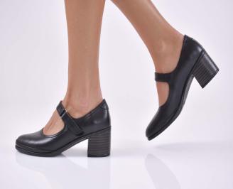 Дамски обувки естествена кожа  черни EOBUVKIBG