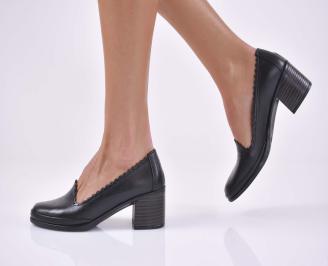 Дамски ежедневни анатомични обувки естествена кожа черни EOBUVKIBG