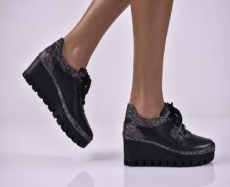 Дамски обувки  естествена кожа  черни EOBUVKIBG