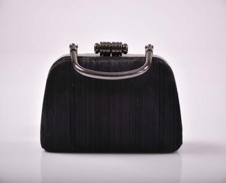 Елегантна абитуриентска чантa сатен черна EOBUVKIBG