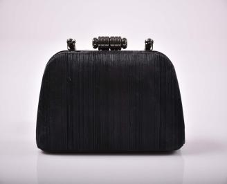 Елегантна абитуриентска чантa сатен черна EOBUVKIBG