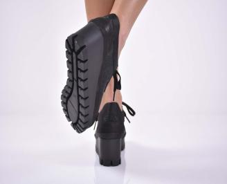 Дамски ортопедични обувки естествена кожа черни EOBUVKIBG 3