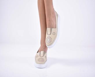 Дамски ортопедични обувки естествена кожа бежови EOBUVKIBG