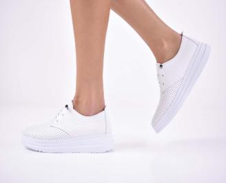 Дамски ортопедични обувки естествена кожа бели EOBUVKIBG