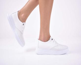 Дамски ортопедични обувки естествена кожа бели EOBUVKIBG