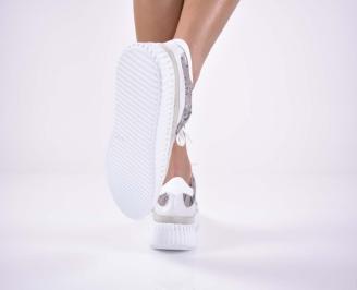 Дамски ортопедични обувки естествена кожа бели EOBUVKIBG 3