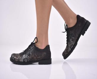 Дамски ортопедични обувки естествена кожа  черни EOBUVKIBG