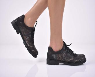 Дамски ортопедични обувки естествена кожа  черни EOBUVKIBG