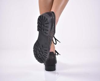 Дамски ортопедични обувки естествена кожа  черни EOBUVKIBG 3