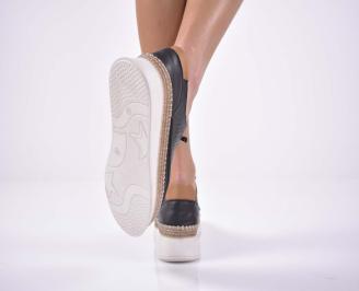 Дамски  обувки естествена кожа черни EOBUVKIBG 3