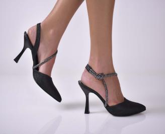 Дамски елегантни сандали черни  EOBUVKIBG