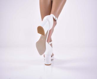 Дамски елегантни сандали бели EOBUVKIBG 3
