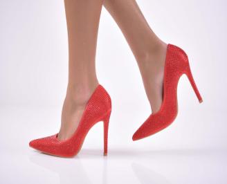 Дамски елегантни обувки червени EOBUVKIBG
