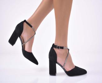 Дамски елегантни сандали черни EOBUVKIBG