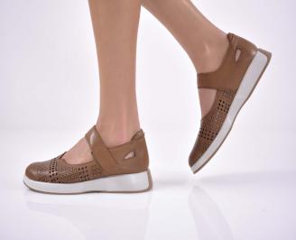 Дамски  обувки естествена кожа кафяви EOBUVKIBG