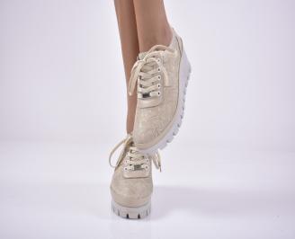Дамски обувки естествена кожа естествена кожа бежови EOBUVKIBG
