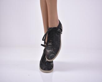 Дамски  обувки естествена кожа черни  EOBUVKIBG