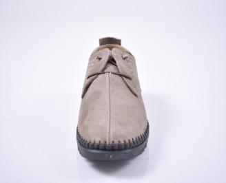 Мъжки  обувки естествен набук  бежови EOBUVKIBG