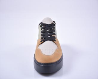 Мъжки обувки естествена кожа бежови EOBUVKIBG
