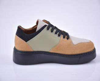 Мъжки обувки естествена кожа бежови EOBUVKIBG 3