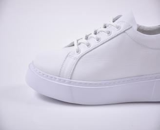 Мъжки обувки естествена кожа бели EOBUVKIBG