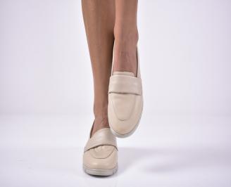 Дамски  обувки естествена кожа бежови EOBUVKIBG